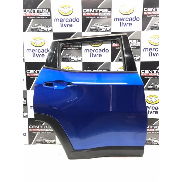 Porta Lata Traseira Direita C/ Friso Jeep Compass 2018 2019 Traseira Direita Azul