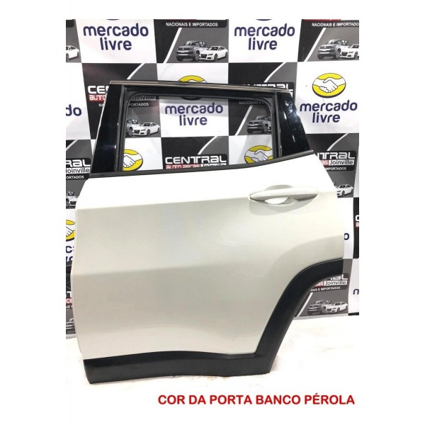 Porta Lata Traseira Esquerda Compass 2017 2018 C/ Acessórios Traseira Esquerdo Branco Pérola