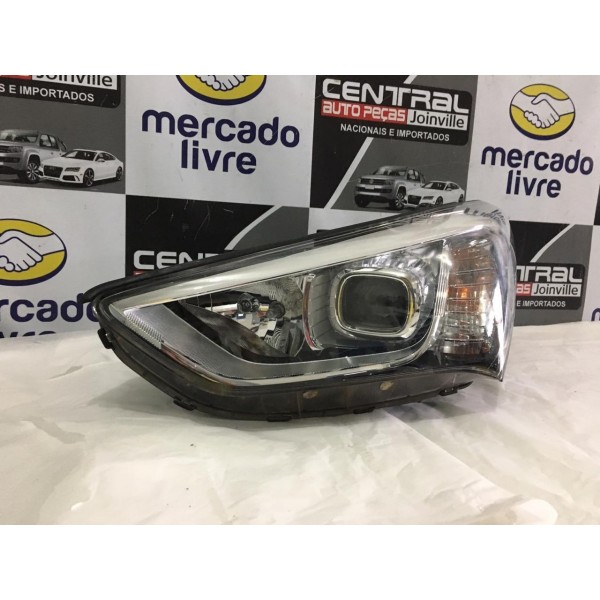 Farol Lado Esquerdo Hyundai Santa Fé 3.3 V6 2016 Led E Xenon Esquerdo