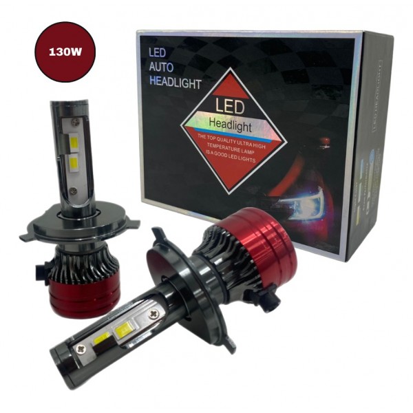 Ultra Led Auto Headlight 130w H7 H8 H4 15000lm 6000k 9v/36v