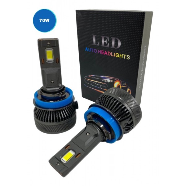 Led Auto Headlights 70w H11 H7 H4 11000lm 6000k 12v