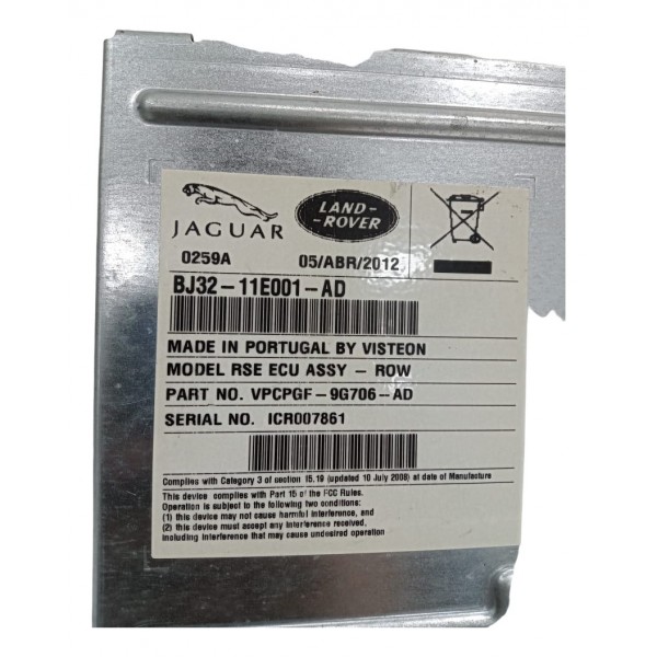 Modulo Tv  Range Rover Sport 5.0 2012 Bj32-11e001-ad Prata
