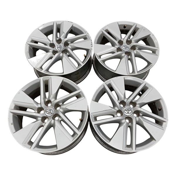Jogo Aro 16 Toyota Corolla Gli Sedan 1.8 Cvt 2017 Detalhe Prateado