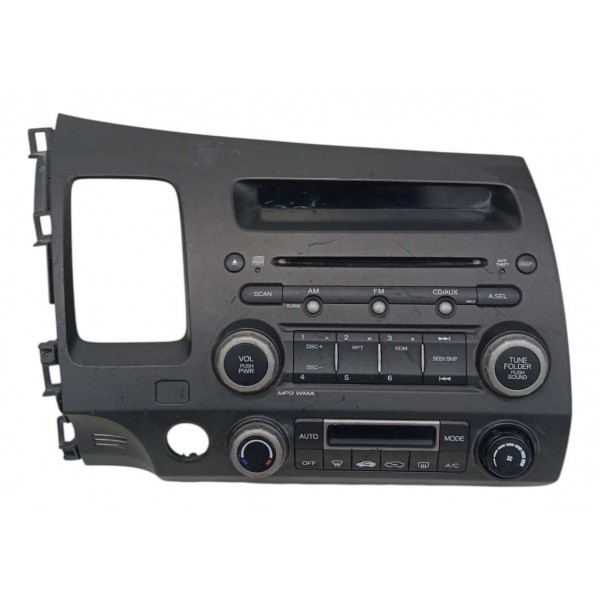 Moldura Radio Botão Comando Ar Honda Civic 2010 Preto