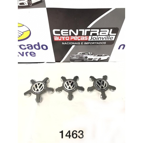 Calota Centro Roda Original Golf Tsi 2014 2015 2016 Unidade Cinza