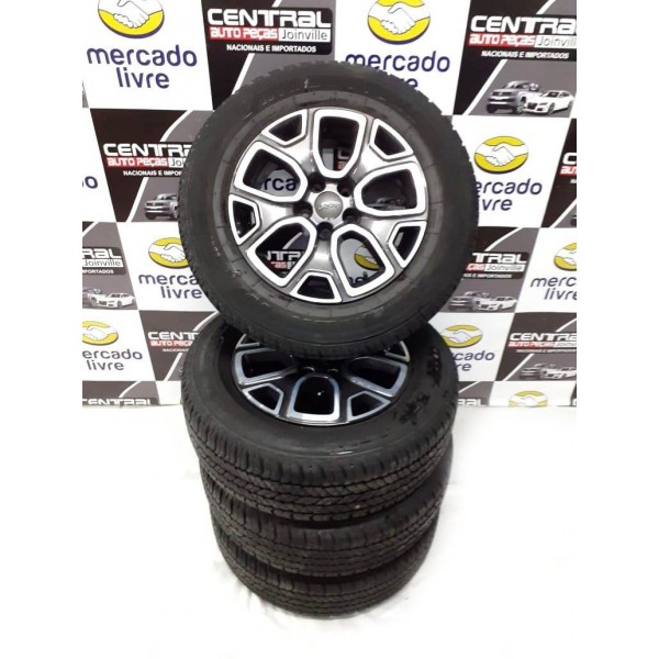 Jogo Roda E Pneu 215/65 Aro 16 Jeep Renegade Sport 2017 2018 Prateado
