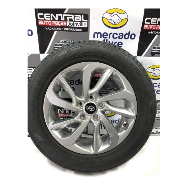 Jogo Roda Aro C/ Pneu 225/60 R17 New Tucson 1.6 2018 2019 Prata