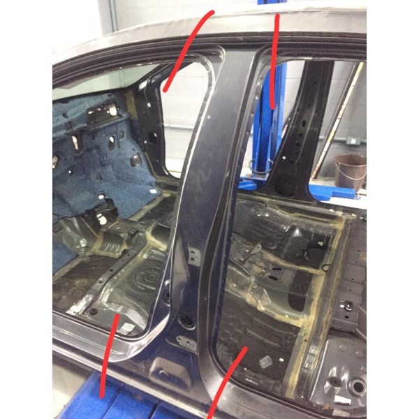 Coluna T Central Porta Esquerda Honda City 2015 2016 2017